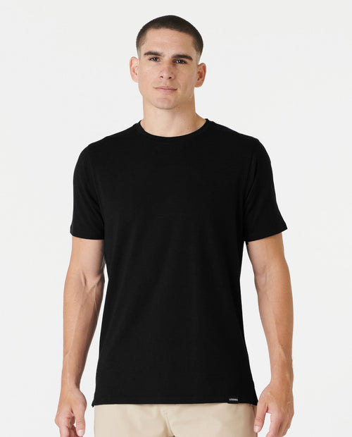 Aviation Tee Split-Hem Black