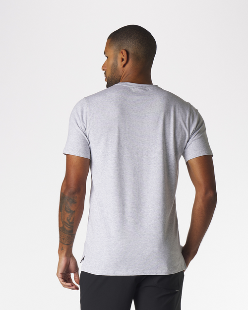 Aviation Tee Split-Hem Heather Gray