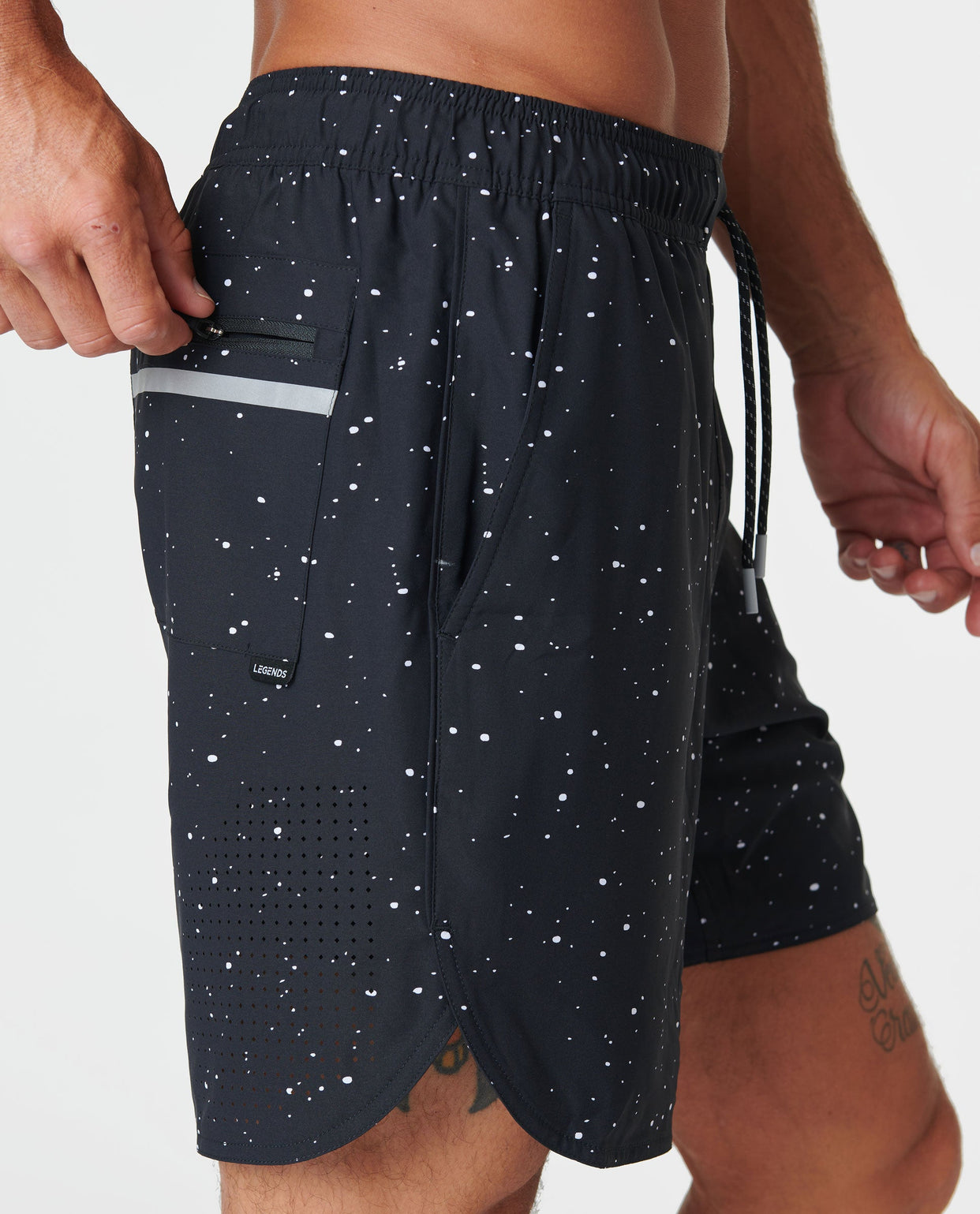 Luka Short Black Splatter