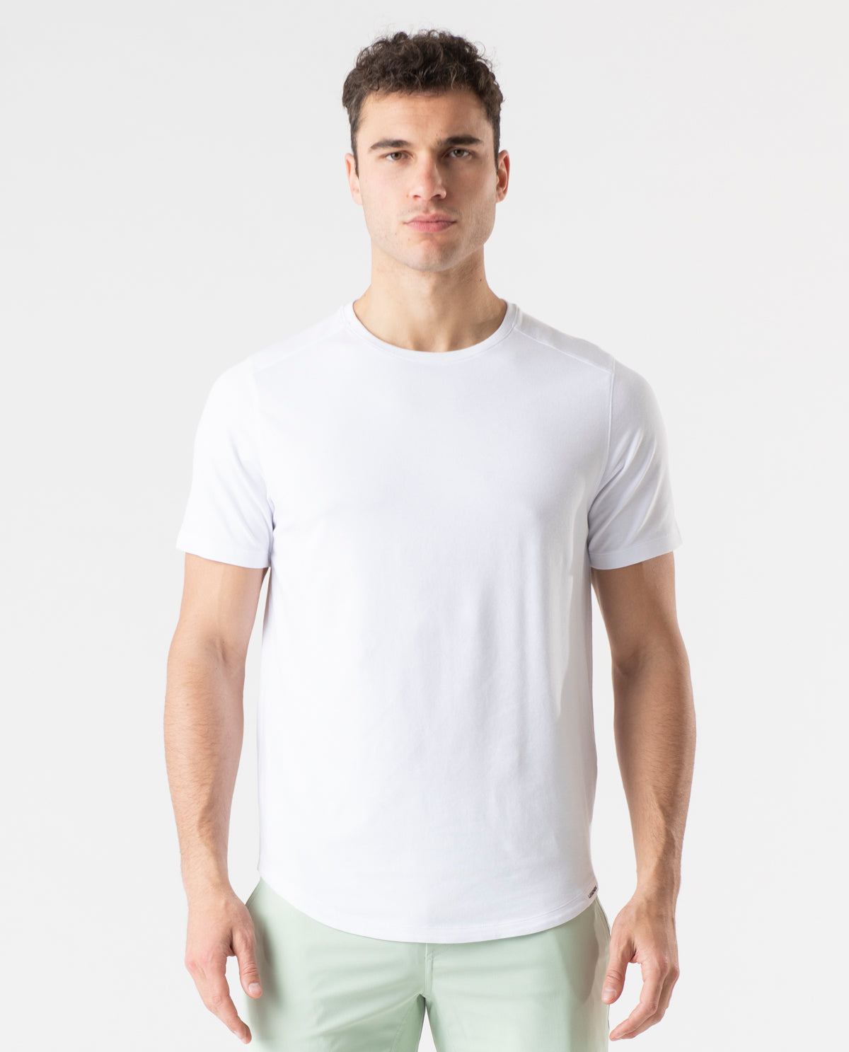 Aviation Tee Curved Hem White