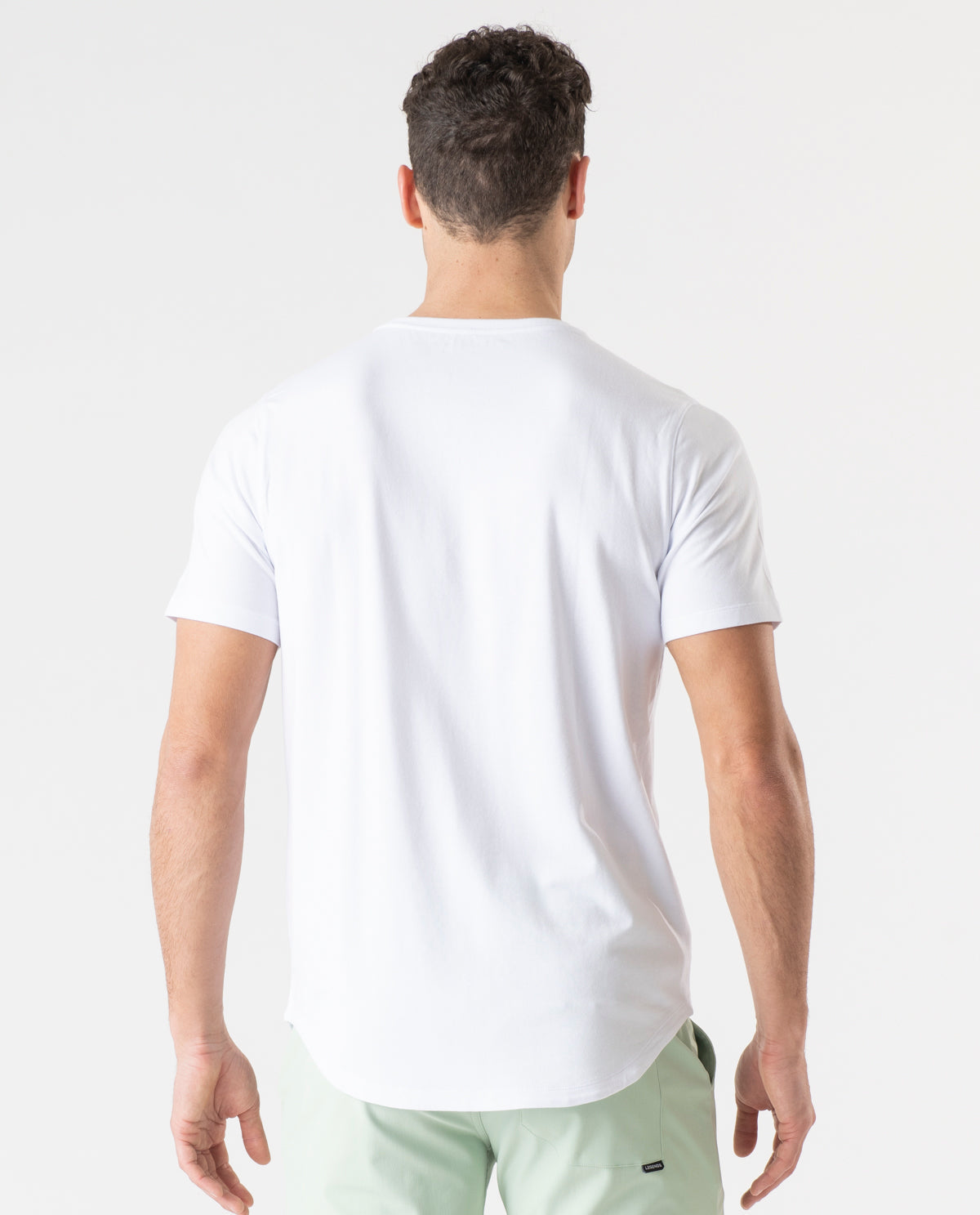 Aviation Tee Curved Hem White