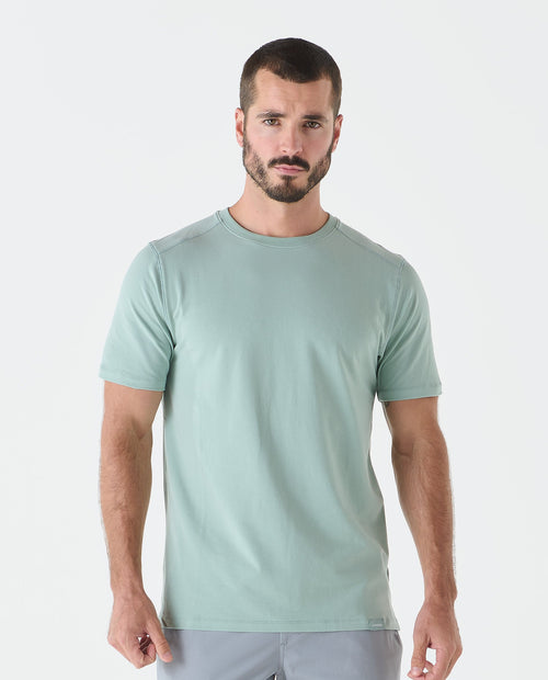 Aviation Tee Split-Hem Laurel