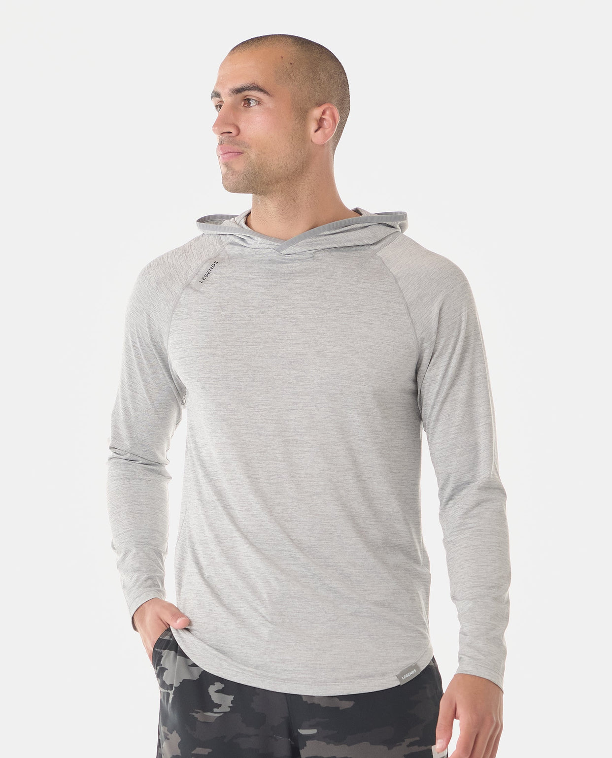 Enzo Hooded LS Heather Gray