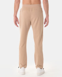 Glen Waffle-Knit Cargo Sweatpant Camel