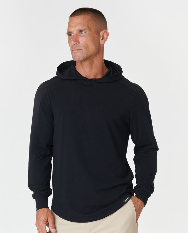 Aviation Tee Hooded LS Black