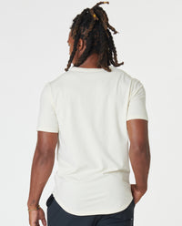 Aviation Tee Curved Hem Natural White