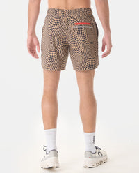 Luka Short Warped Houndstooth Camel